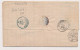 LETTRE INDE CALCUTTA VIA BOMBAY BORDEAUX FRANCE GB TAXE 20 CACHET BLEU AU DOS COVER INDIA - 1858-79 Crown Colony