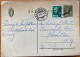 NORWAY 1951, POSTAL STATIONERY CARD, ILLUSTRATE, LION RAMPANT, USED TO USA, BEKKELAGSHOGDA CITY CANCEL. - Briefe U. Dokumente