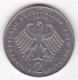 2 Deutsche Mark 1990 J HAMBOURG, Franz Josef Strauss ,KM# 175 - 2 Mark
