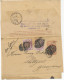 GB 1897, QV ½d Brown Fine Wrapper (small Faults) Together With 1d Lilac (2x) With Usual Heavy Barred Cancel "E.C / N" - Covers & Documents