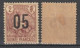 GUINEE - 1912 - YVERT N° 55A VARIETE CHIFFRE ESPACE + NORMAL ! * MH - COTE = 45.5 EUR. - Neufs