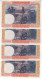 CRBS0749 4 BILLETE CORRELATIVOS ESPAÑA 100 PESETAS 1925 SIN CIRCULAR - 100 Pesetas