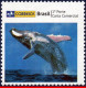 Ref. BR-3258-15 BRAZIL 2013 - WHALE, MARINE LIFE,PERSONALIZED STAMP, MNH, SEA MAMMALS 1V Sc# 3258 - Personnalisés