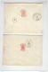 Deux Enveloppes BXL1892/99 En Franchise De Port - Griffes Ministère Des C.de Fer, Postes,Télégraphes(Cabinet)  --  LL132 - Post Office Leaflets