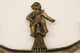 Delcampe - -ANCIEN PETIT BOUGEOIR REGULE 1 ANGELO Au CENTRE POUR 2 PETITES BOUGIES   E - Kronleuchter, Kandelaber & Kerzenhalter