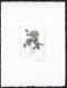 BELGIUM(1990) Adelaide Rose. Die Proof In Black Signed By The Engraver, Representing The Cachet For FDC. Scott 1346e. - Probe- Und Nachdrucke