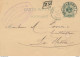 291/28 - Entier Postal Lion Couché BRAINE LE COMTE 1886 - Boite Urbaine RE De MARCHE Lez ECAUSSINES - Landpost (Ruralpost)