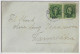 SUÈDE / SWEDEN - 1910 (Jan 8) 2x 5ö Green Facit 52 Used "VESTERÅS" On Cover To Varmsätra - Brieven En Documenten