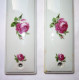 VINTAGE PAIRE 2 PLAQUE PROPRETE DE PORTE DECOR ROSE PORCELAINE LIMOGES CHAPUS /3 - Limoges (FRA)