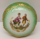 -JOLIE BOITE BONBONNIERE PORCELAINE LIMOGES Verte & Dorures Marquis Marquise     E - Limoges (FRA)