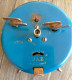 Delcampe - Ancien Réveil JAZ Bleu 9,5 Cm Made In France - Alarm Clocks