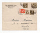 !!! BELGIQUE, TIMBRE AVEC PUBLICITE CHEVRON SUR LETTRE DE BRUXELLES POUR GENEVE DE 1933 - Briefe U. Dokumente