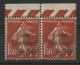 N° 277 + 277a Cote 635 € CAISSE D'AMORTISSEMENT SURCHARGE DEPLACEE PAIRE NEUVE SANS CHARNIERE ** (MNH) Avec Marge TB - Unused Stamps