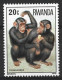 Rwanda 1978. Scott #857 (U) Fauna, Chimpanzees - Gebruikt