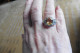 Neuf - Superbe Bague Art Deco En Argent 925 Sertie Citrine Et Zircons Taille 54 - Rings