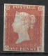 GB....QUEEN VICTORIA...(1837-01.)....LINE ENGRAVED...1d IMPERF...GOOD 4 MARGIN...PART OG AT TOP...(CAT.VAL.£600+..)...MH - Unused Stamps