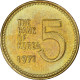 Monnaie, Corée, 5 Won, 1971 - Korea, South