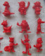 Lot De 20 Figurines Phildar Warner Bross Série Complète Monochrome Rouge (1b) - Andere & Zonder Classificatie