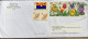 USA-2023, COVER USED TO INDIA, FLOWER SE-TENENT, ARIZONA FLAG, COUNCH & SHELL, PANDA ANIMAL, WWF, PROTECT ENDANGER SPECI - Storia Postale