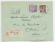 FRANCE ARC TRIOMPHE 2FR50 +2FR IRIS  LETTRE COVER REC AR LE DORAT 22.2.1945 HTE VIENNE AU TARIF - 1944-45 Arc Of Triomphe