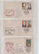 LOT DE 12 ENVELOPPES 1er JOUR DE TCHECOSLOVAQUIE DE 1968 - Briefe U. Dokumente