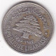 Liban 50 Piastre 1952 , En Argent, KM# 17 - Liban