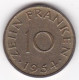 Sarre, Protectorat Français , 10 Franken 1954, Bronze-aluminium, KM# 1 - 10 Franken