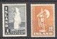 Sp667-668 1945 Iceland Geyser Statue Michel #239-40C 26 Euro 2St Mnh,Lh - Unused Stamps
