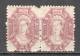 Tas094 1865 Australia Tasmania Six Pence Untorn Pair Original Gum Gibbons Sg #76 380 £ 2St Lh - Sonstige & Ohne Zuordnung