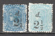 Tas154 1891 Australia Tasmania Nine Pence Gibbons Sg #168,168B 35 £ 2St Lh - Autres & Non Classés