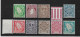 IRELAND 1940 - 1968 ½d, 1½d, 2½d, 3d, 8d, 9d, 10d, 11d, 1s SG 111, 113, 115, 116, 119c - 122 UNMOUNTED MINT Cat £144+ - Unused Stamps