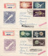 Czechoslovakia To Latvia 1963 Spaceship/Vaisseau Registered Full Set 2 FDC's - Cartas & Documentos