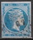 GREECE 1867-69 Large Hermes Head Cleaned Plates Issue 20 L Sky Blue Vl. 39 / H 27 A Position 121 - Gebruikt