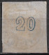 GREECE 1872-76  Large Hermes Meshed Paper Issue 20 L Deep Blue Vl. 55 / H 41 B - Gebruikt