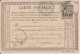 1877 - CP PRECURSEUR ENTIER SAGE Avec REPIQUAGE PRIVE ! (E.PERSIN) De PARIS - Precursor Cards