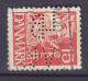 Denmark Perfin Perforé Lochung (L18) 'LB Vt.' Landmandsbanken, Vesterbro Torv, København Karavelle (2 Scans) - Plaatfouten En Curiosa