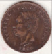 Cambodge, 10 Centimes 1860 . Norodom Ier Variété La Signature Plus Basse . En Bronze, Lec# 22a - Cambodja