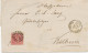 BAYERN „448 REGENSBURG“ Statt „418“ OMR Auf Brief Mit 3 Kr Rot, Schnitt Siehe Scan, Nach KELHEIM, 1865 -extrem Seltenen - Storia Postale