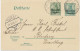 DEUTSCHE POST IN MAROKKO 1906 Germania 5 Pf Mit Aufdruck „Marocco / 5 Centimos“ Auf Dto. Kab.-GA-Antwortkarte (komplett) - Morocco (offices)