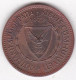 Chypre 5 Mils 1977 , En Bronze , KM# 40, En Sup/XF - Cyprus