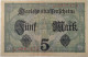 Billet De Banque ALLEMAGNE - 1917 : Empire Allemand - Darlehenskassenschein - 5 Mark - 5 Mark