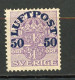 SUE PA   Yv. N° 3  *  50 S 4 ö  Violet Cote  30 Euro BE  2 Scans - Ungebraucht