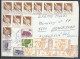 Romania,  Registered Cover With 28 Stamps, 1991. - Lettres & Documents