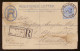 Lettre Recommandée Singapour Singapore Cachet 1895 Pour Hambourg Registered Letter Cover Timbre N°70 Brief Hamburg - Singapore (...-1959)