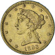 États-Unis, Coronet Head, $5, Half Eagle, 1893, Philadelphia, TTB+, KM 101 - 5$ - Half Eagle - 1866-1908: Coronet Head