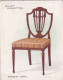 Old Furniture 1923 - No22 Mahogany Chair Late 18C  - Wills Cigarette Card - Original Card - Large Size - Wills