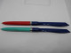 Vintage Ballpoint Pen Plastic With Modeling Knife School Pen 70's #0797 - Pens