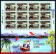 Ref. BR-V2022-10-F BRAZIL 2022 - VILLAGES AND CAICARAPOPULATIONS, BOATS, BIRDS, SHEET MNH, FISH 12V - Unused Stamps
