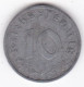 10 Reichspfennig 1942 F Stuttgart En Zinc - 10 Reichspfennig
