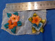 FLEURS BRODERIE à La Main Bouquet De Fleurs à Coudre Satin Et Velours 1928 - Spitzen Und Stoffe